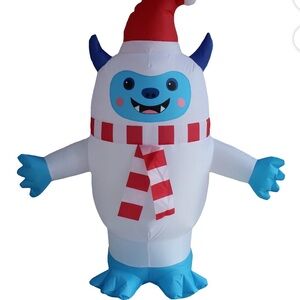 4 ft Yeti Christmas Airblown Yard Inflatable, Blue/White, by Holiday Time